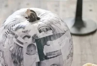Personalized Photo Decoupage Pumpkins