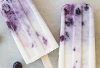 Caramelized Blueberry Crème Fraîche Pops