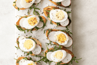Gourmet Hard-Boiled Egg Crostini Bites