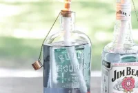 Upcycled Bottle Tiki Torches