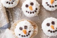 Frosty Coconut Snowman Cupcakes