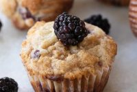 Golden Crumb Blackberry Muffins