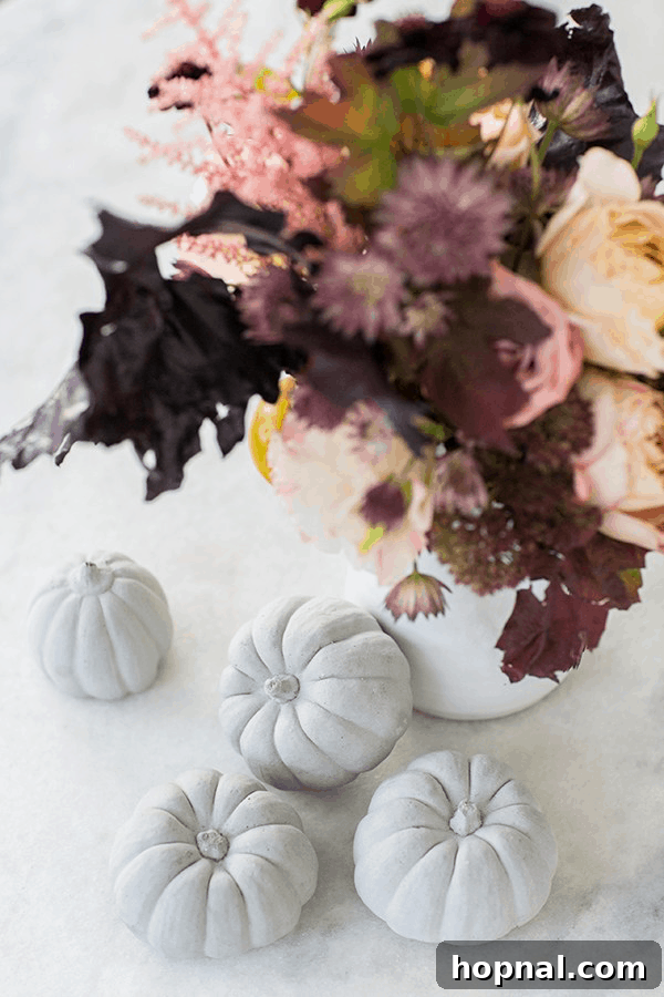 A final full shot of the stunning photo decoupage pumpkin.