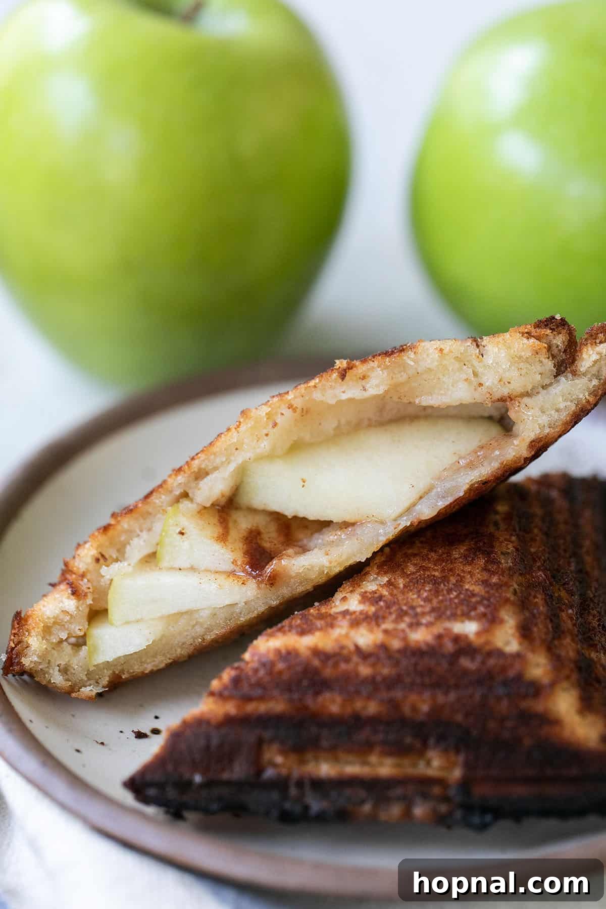 Freshly cooked, golden-brown apple mountain pies ready to be served
