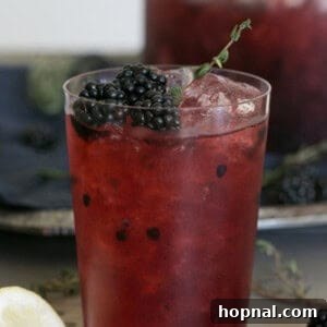Blackberry Thyme Sparkling Punch