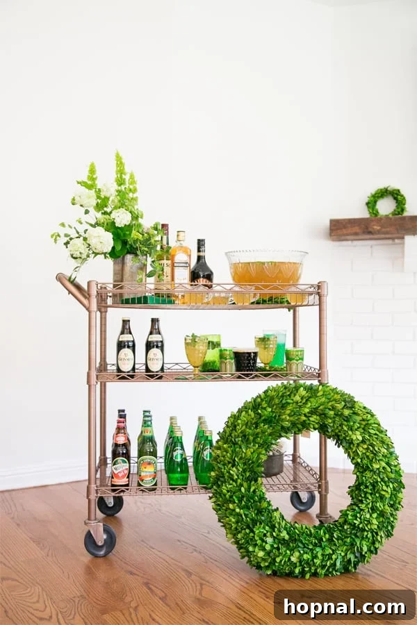 SaintPatricksDayBarCart