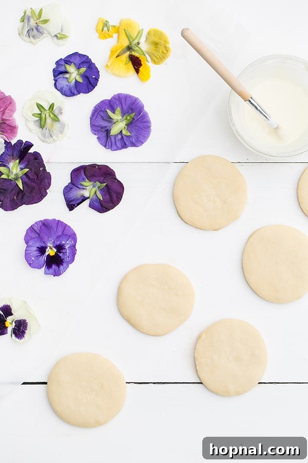 Shortbread cookie before being decorated.