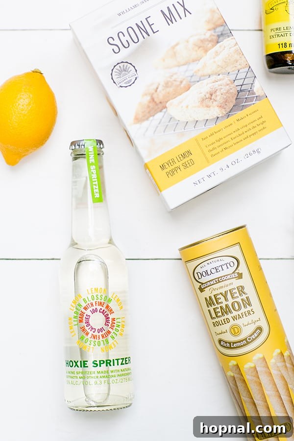 lemon spritzer, lemon cookies