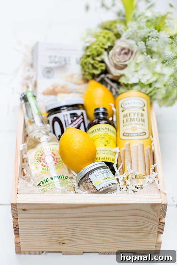 Lemon themed gift box