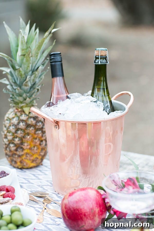 An ice bucket filled with drinks, ready for a gathering at the campsite.