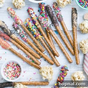 Delicious Chocolate Dipped Pretzels and Pumpkin Spice Popcorn Balls for a fun movie night
