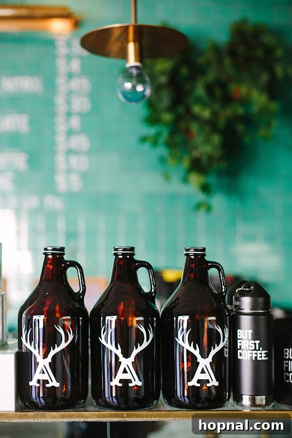 Growlers with Alfred logo 