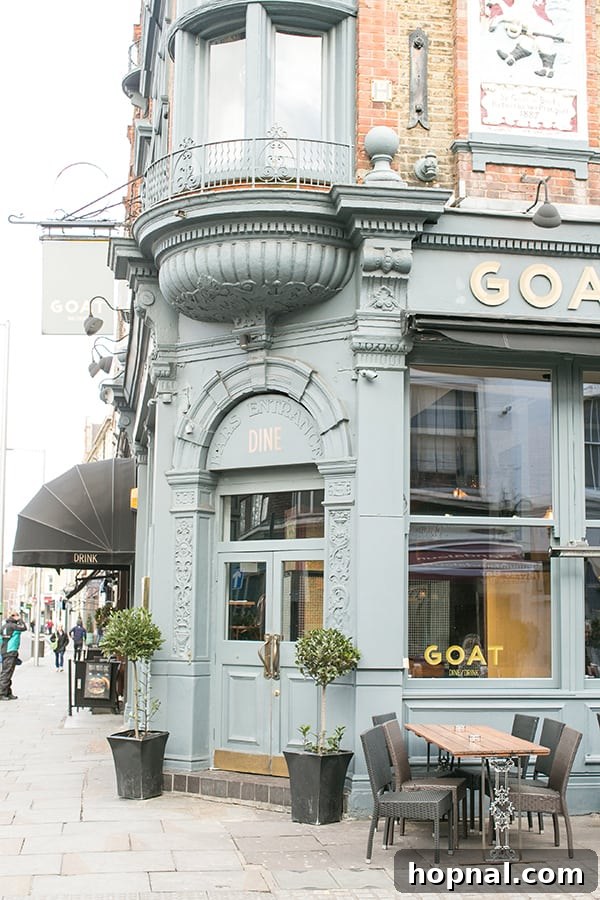 The exterior of GOAT restaurant in London