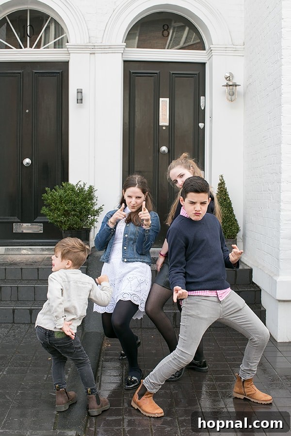 Two children playing together in London