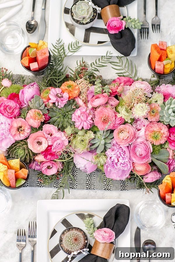 Spice Up Your Cinco de Mayo Celebration 5 pink flowers on a marble table for Cinco de Mayo