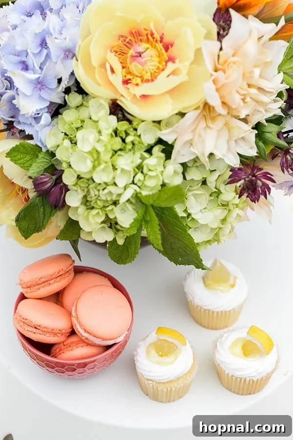 cupcakes and lemon cupcakes and flowers
