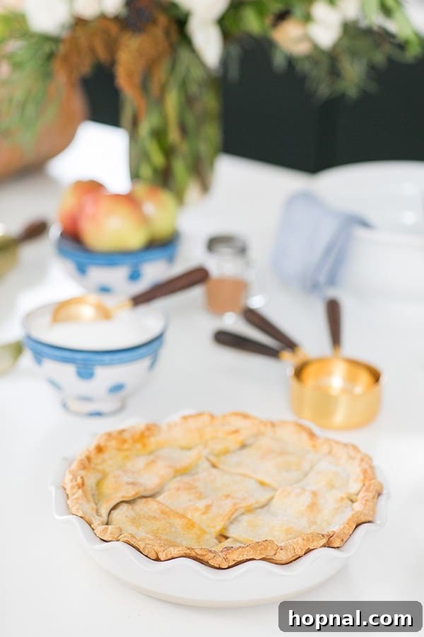 shot of a pie on a table