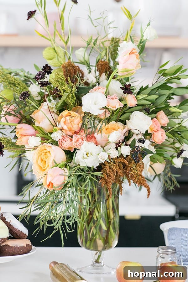 shot of flowers for the pie party 