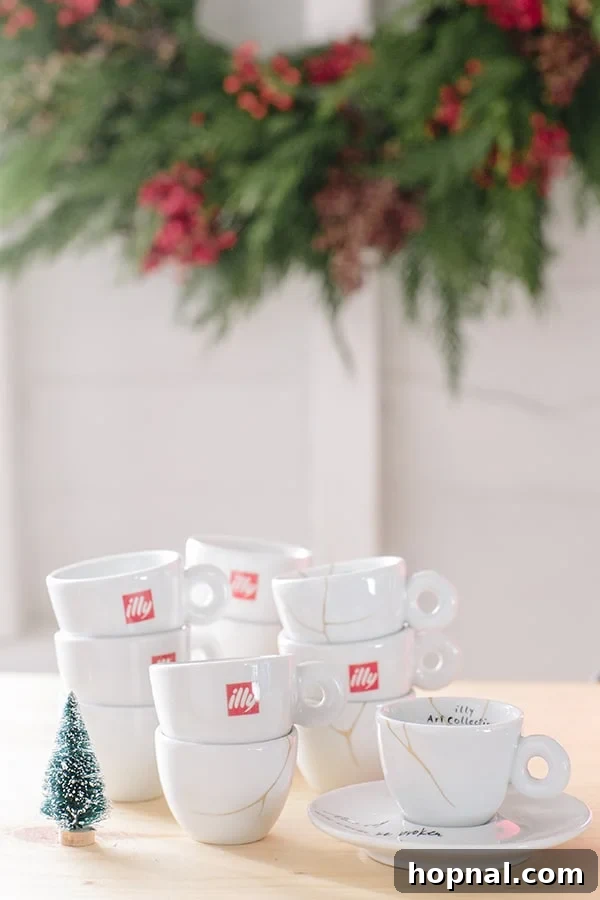 Illy espresso cups stacked 