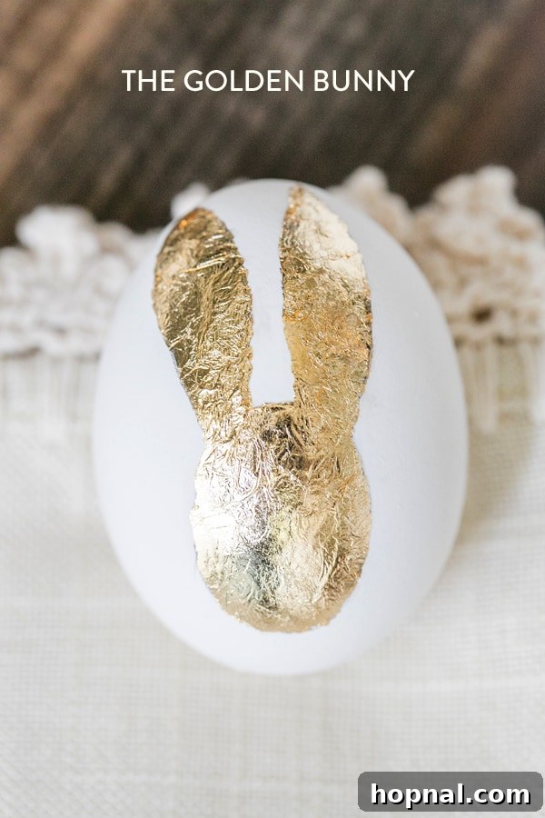 Golden Splendor Easter Eggs 6 How to decorate an Easter egg with gold leaf steps