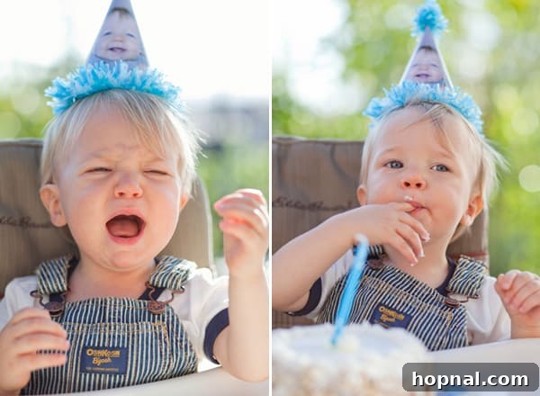 Personalized Photo Celebration Hats 2 Close-up photo of a child joyfully wearing a DIY personalized photo party hat at a birthday celebration, showcasing its charm and custom appeal.