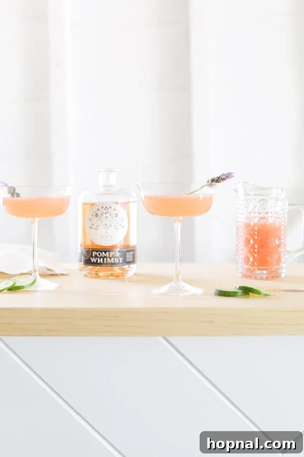 The Whippet's Whimsical Pageant 2 Floral cocktail with Pomp & Whimsy