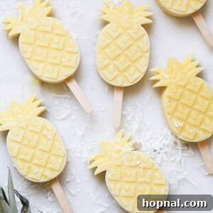 Pineapple Coconut Rum Popsicles