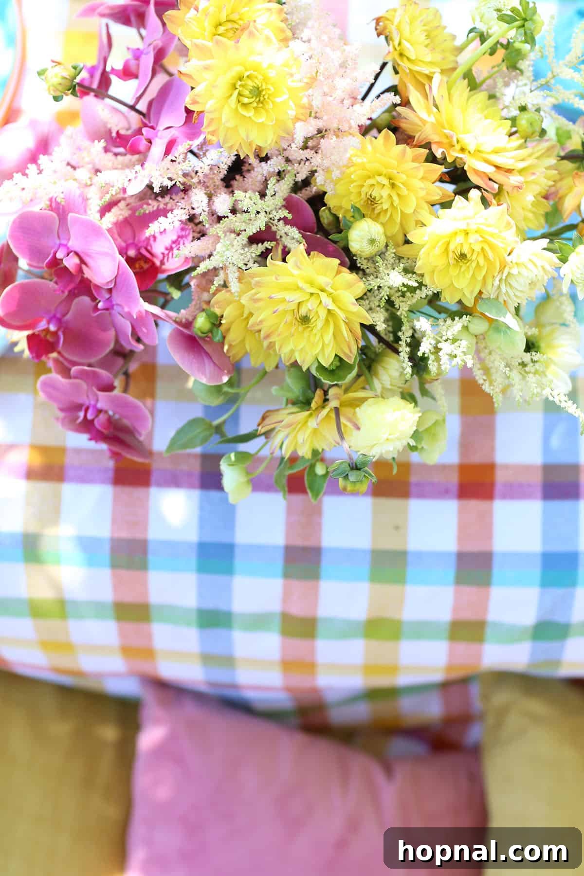 Backyard Big Top Bash 11 Carnival party decorations with colorful flowers and comfortable throw pillows
