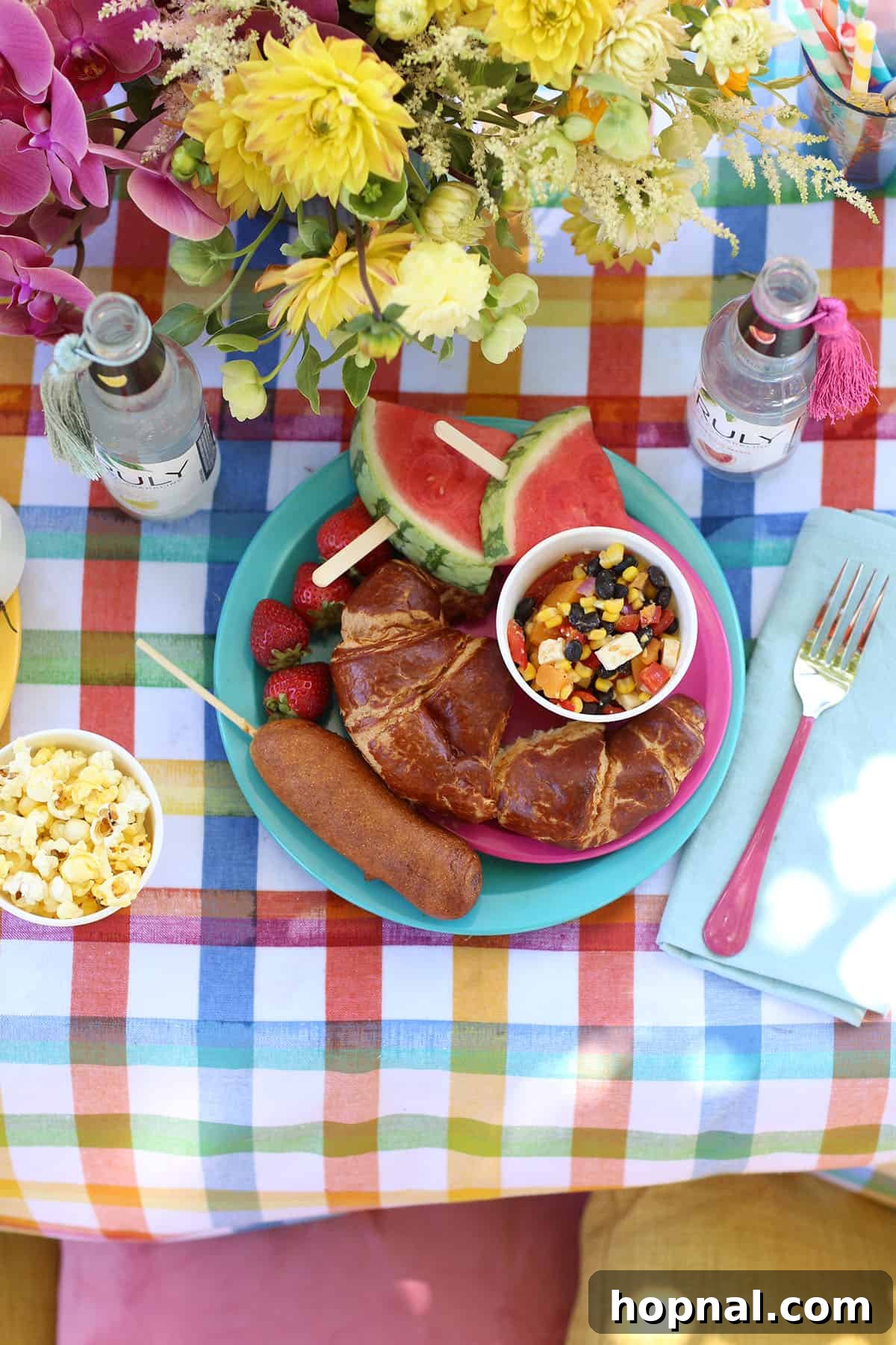 Backyard Big Top Bash 5 Delicious carnival food recipes laid out on a table for a backyard party
