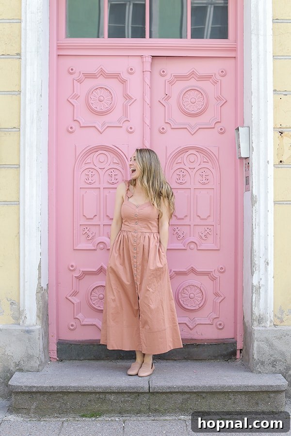 Unique and colorful door in Tallinn