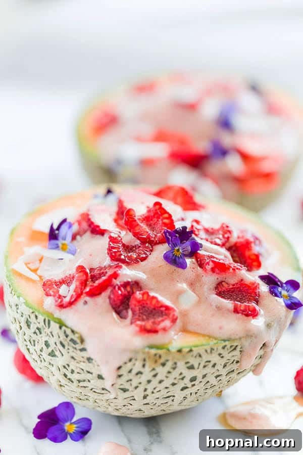 9 Scrumptious Whole30 Desserts for a Healthy Treat 9 Cantaloupe Nice Cream Bowls - fruit-based Whole30 dessert