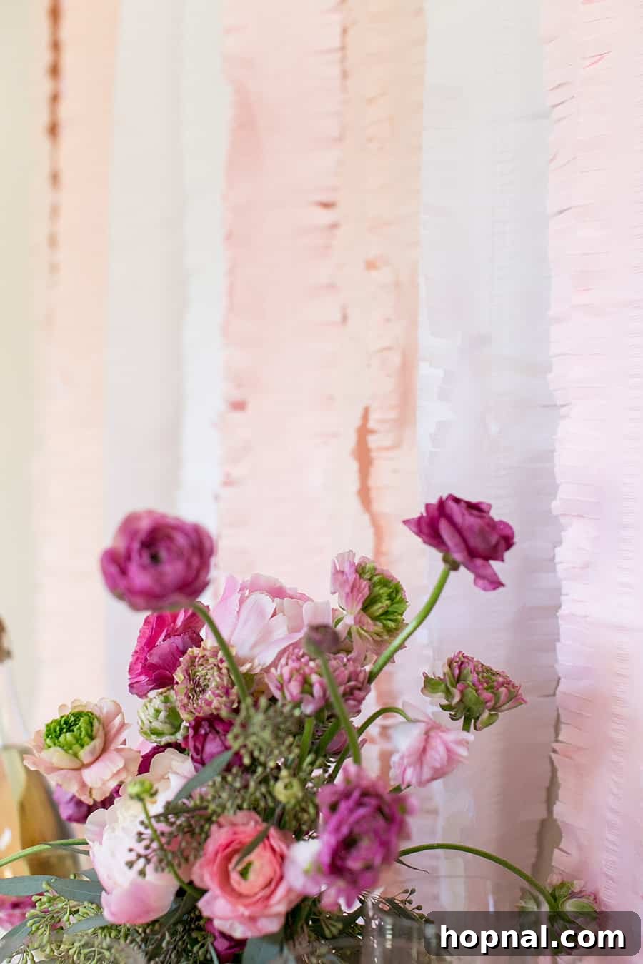 Charming Valentine's Day paper streamers adorning a space, adding a festive and decorative touch to the celebration.