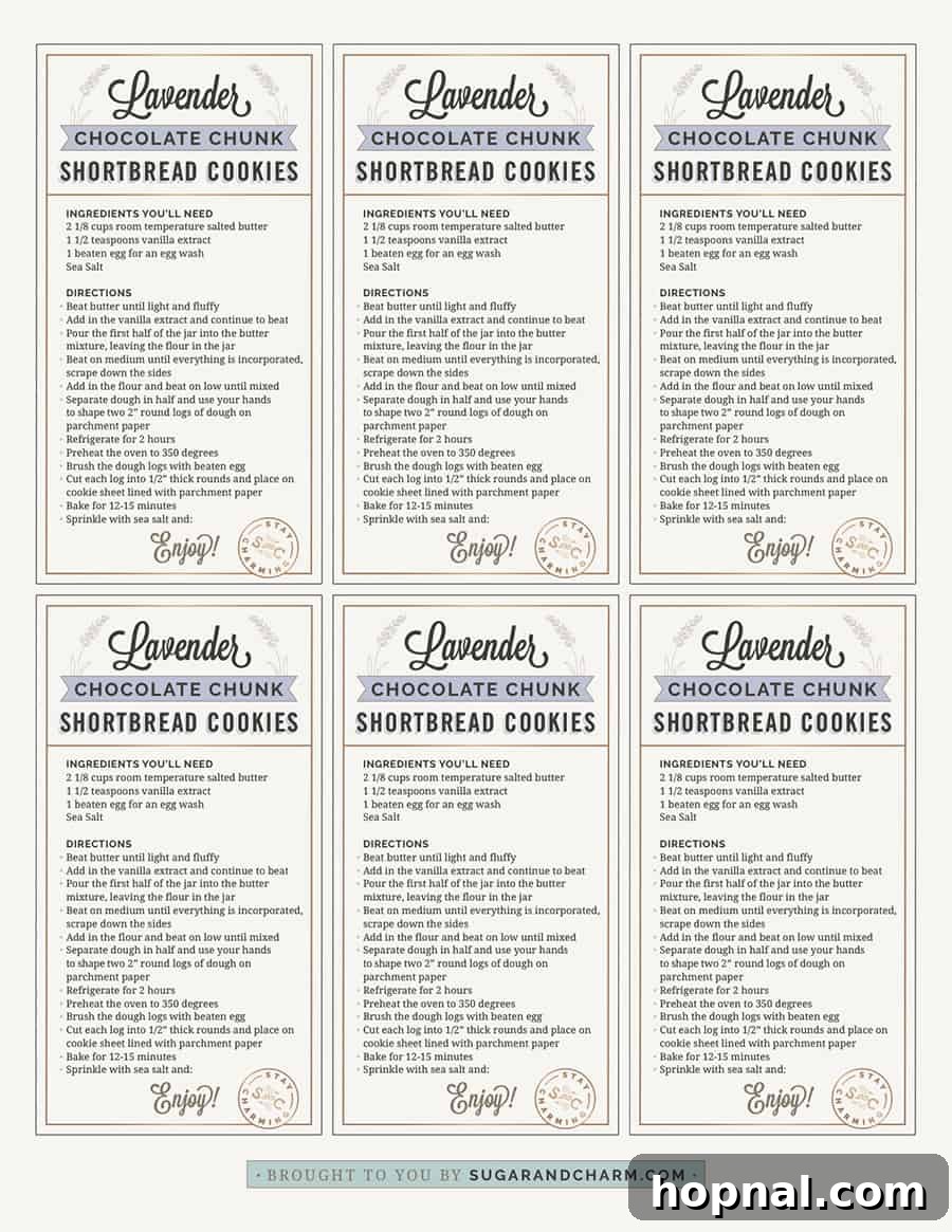 A collection of beautifully designed printable labels for cookie mix in a jar gifts.