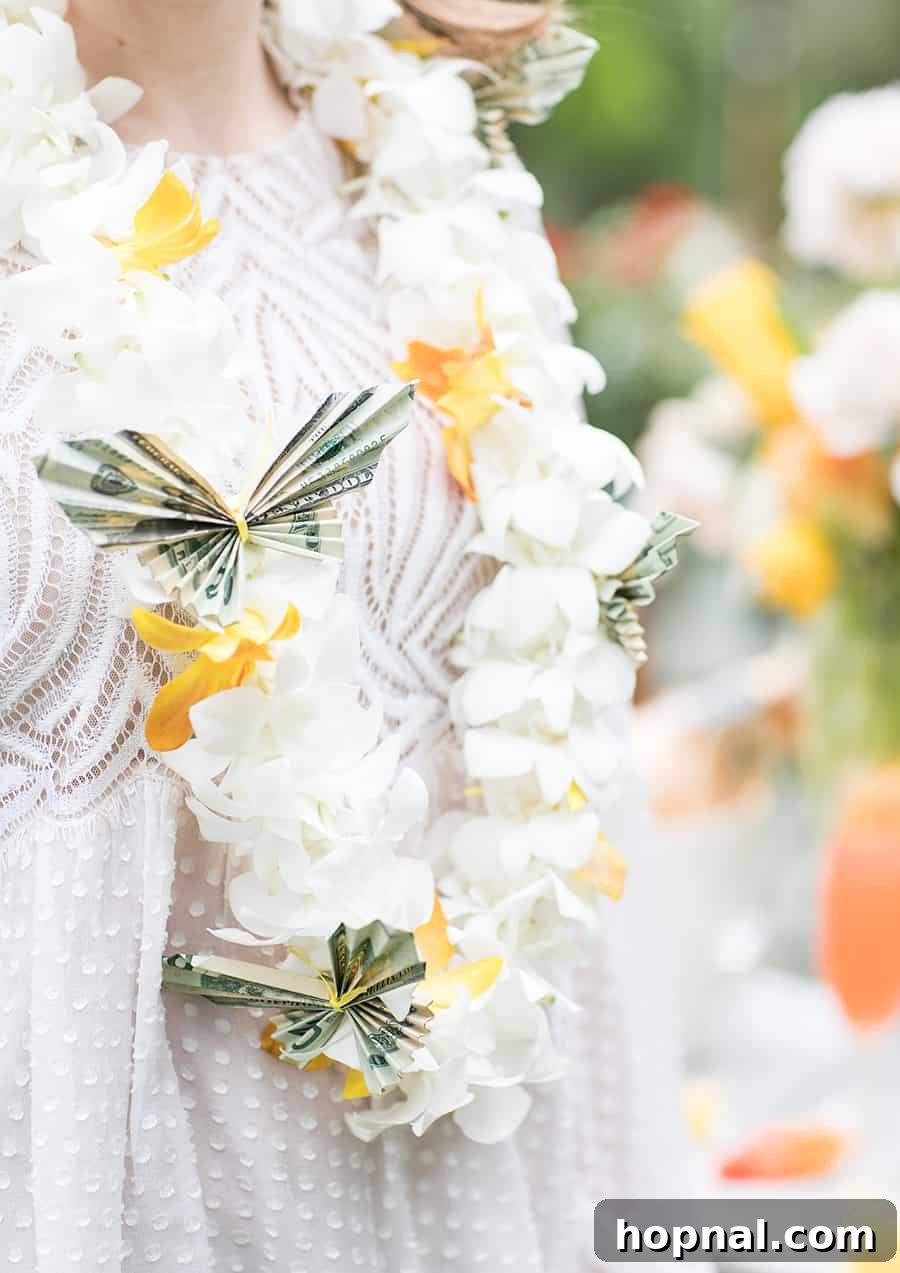 Origami butterfly lei for graduates