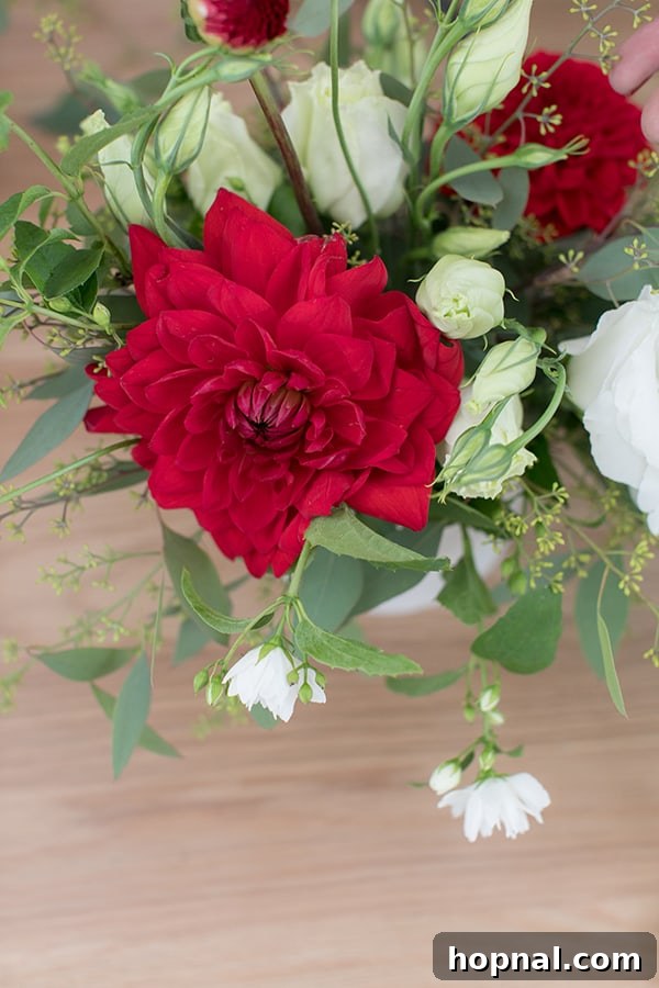Beautiful red flower with lush green foliage, perfect for floral designs.