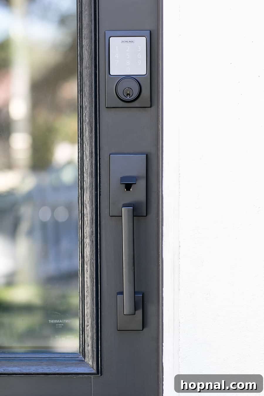 black door handle