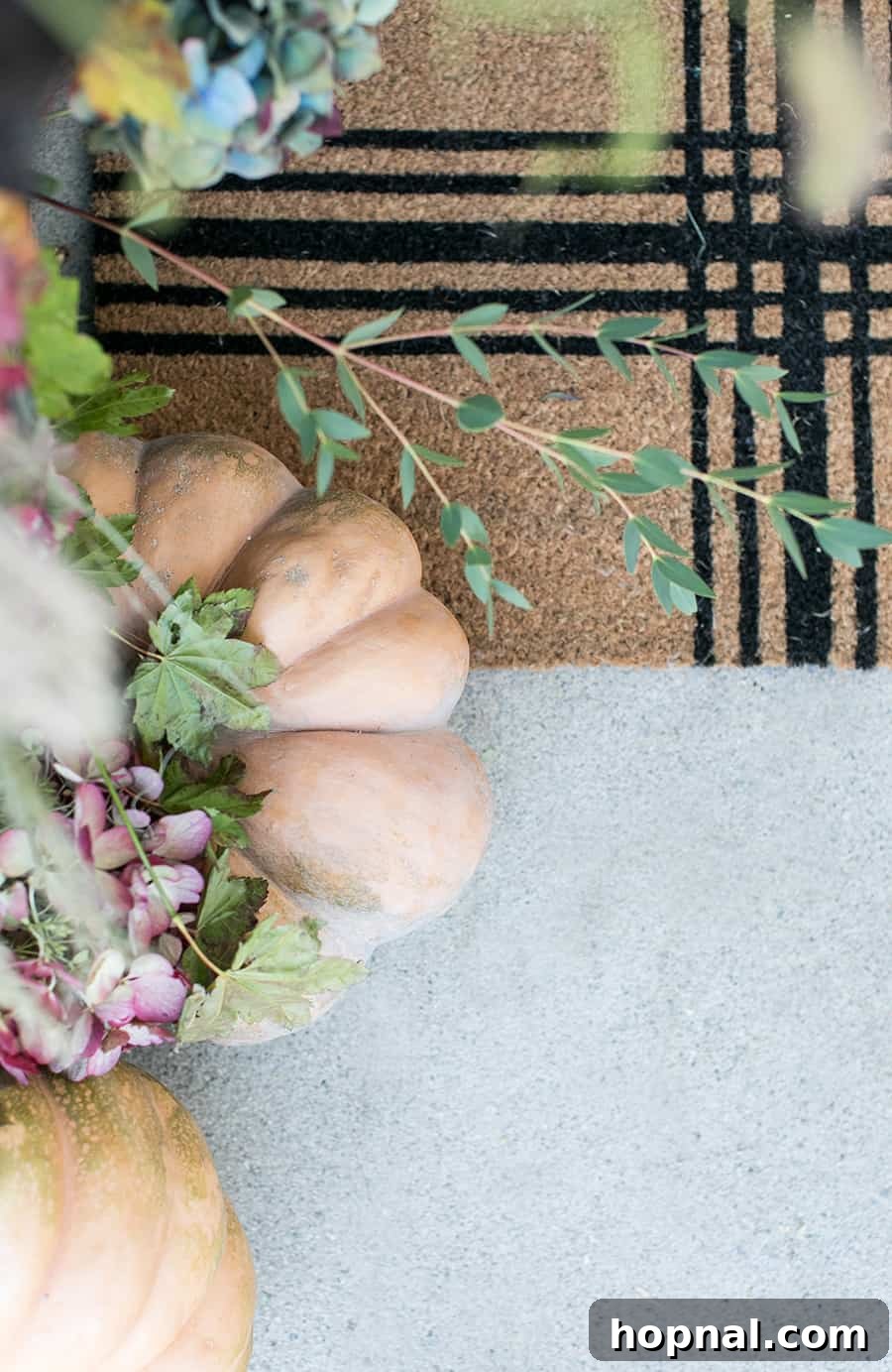 Fairytale pumpkins on front proch