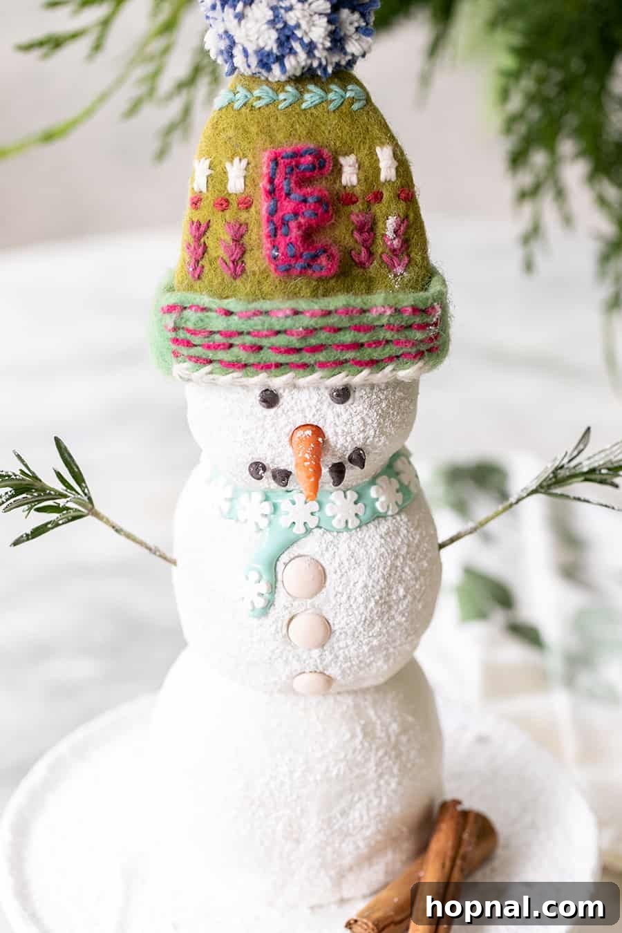 Gingerbread snowman cake balls covered in fondant