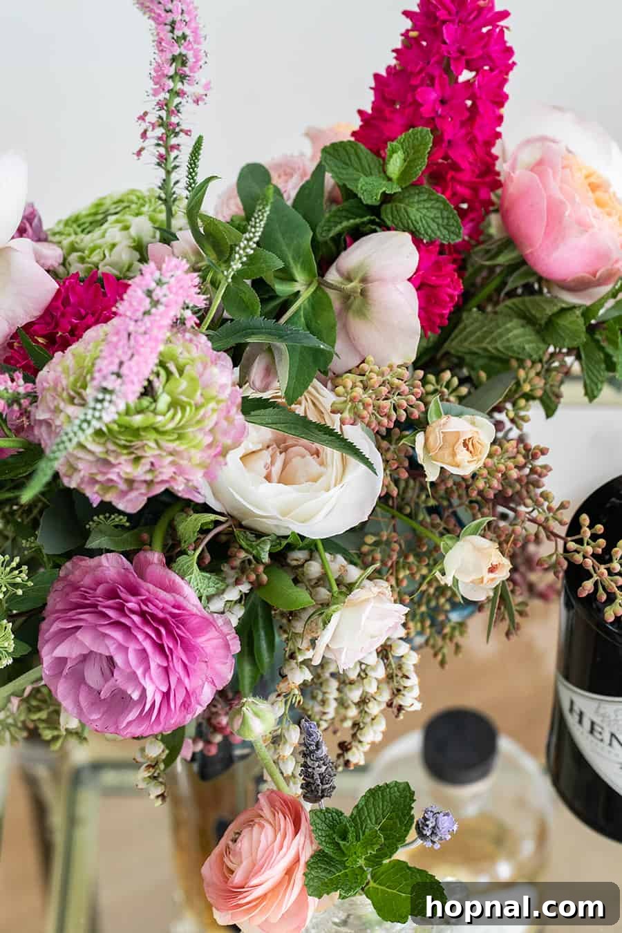 The Gin Blossom Room 9 Close up of pink flowers