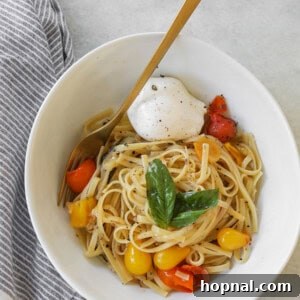 One Pan Basil and Tomato Pasta