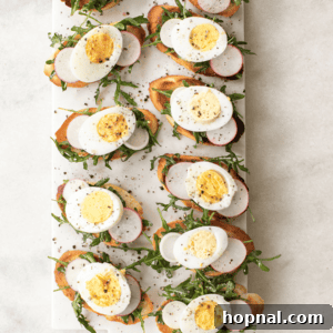 Hard Boiled Egg Crostini
