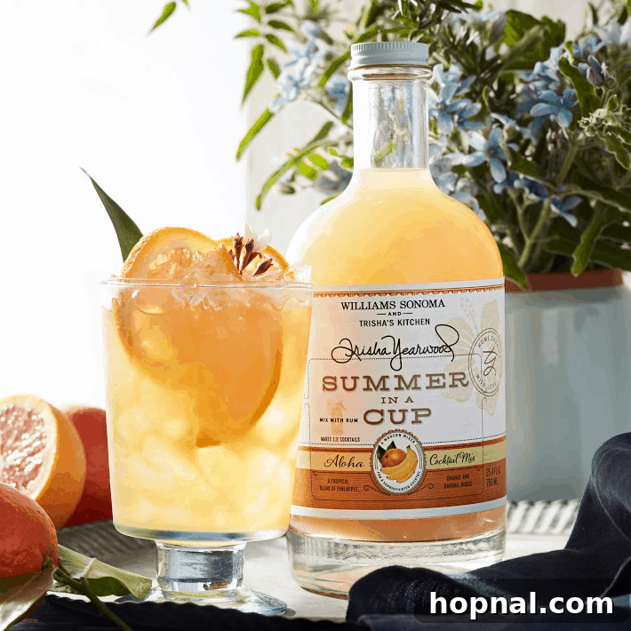 A refreshing Aloha Cocktail Mix, perfect for instant tropical drinks.