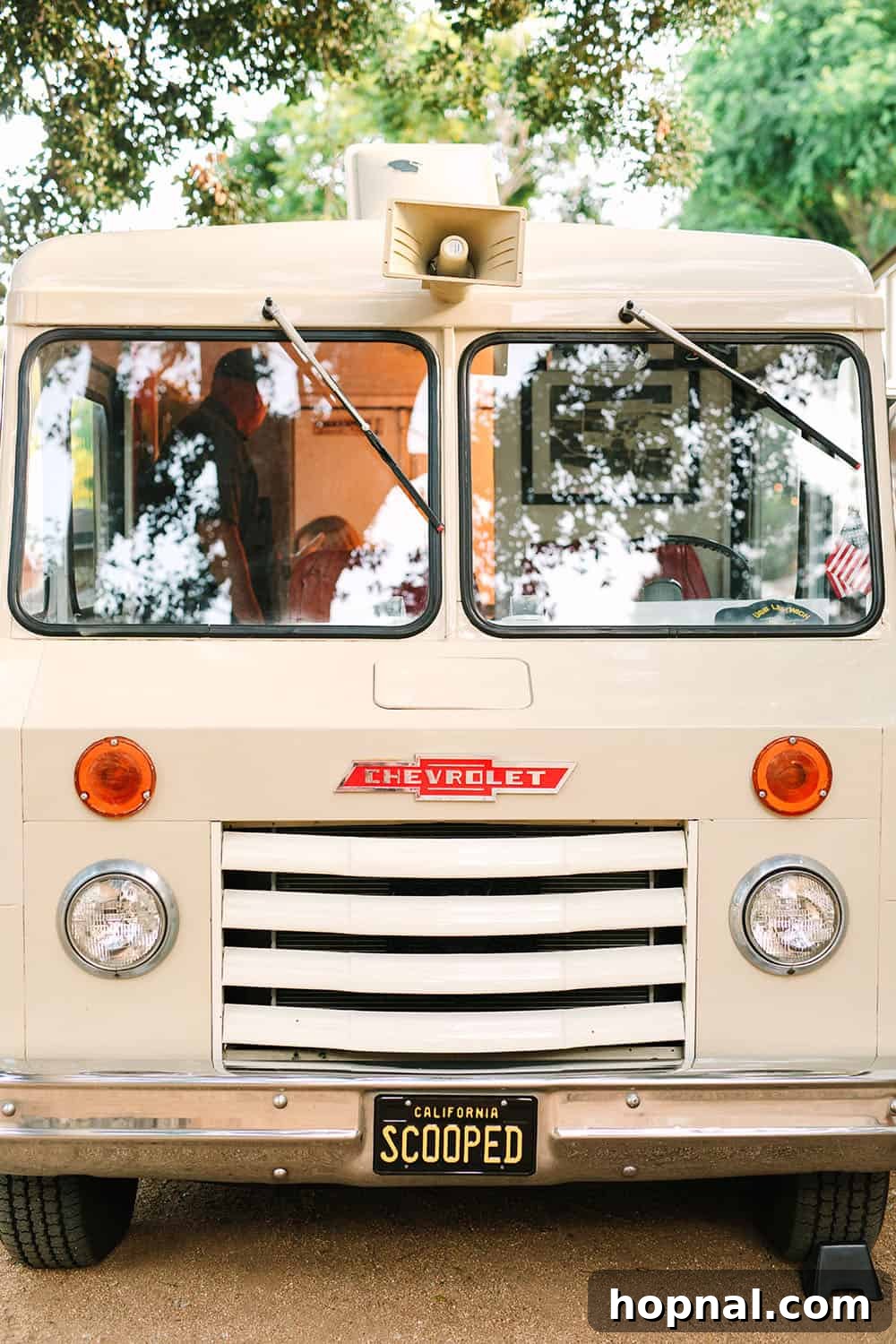 A festive ice cream truck, a popular attraction for guests at a summer party.