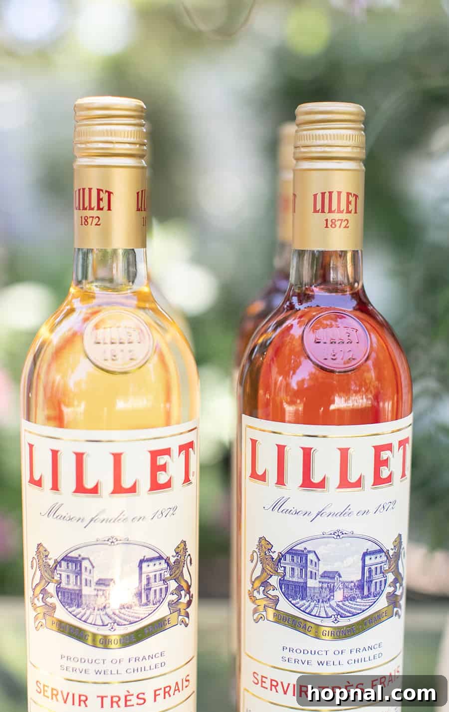 Craft Your Own Spritzer Bar 12 Multiple bottles of Lillet, including Blanc, Rosé, and Rouge, arranged elegantly on a bar cart.
