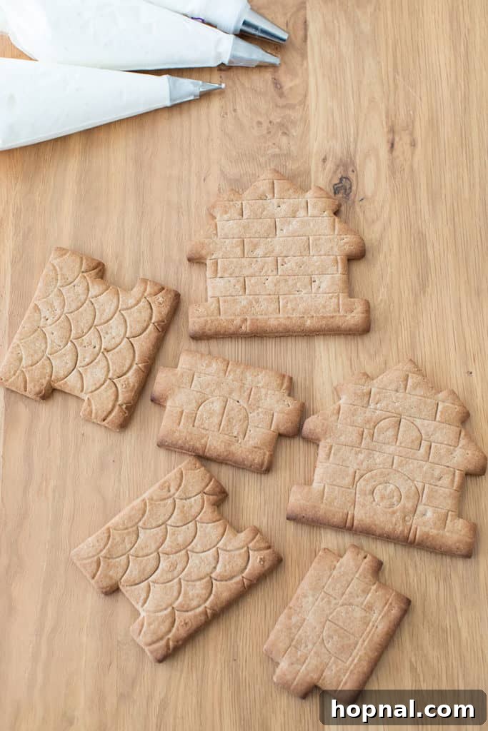 Assortment of gingerbread cookie figures, ready for decorating.