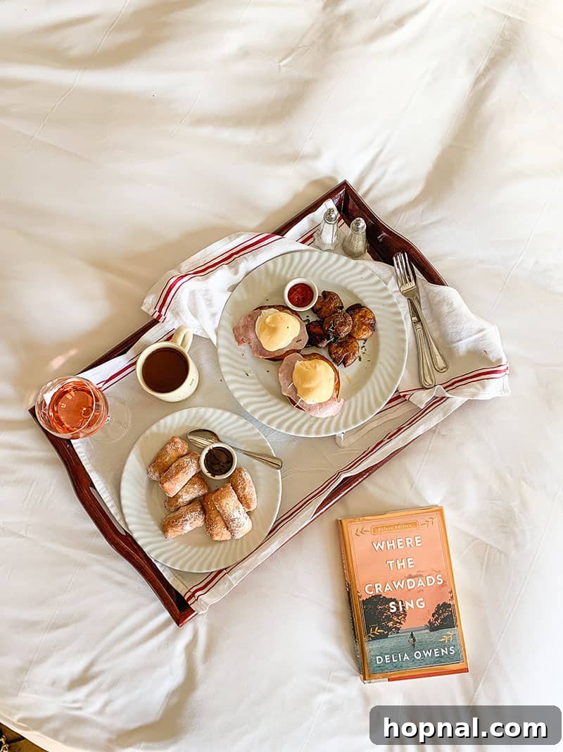 Delightful room service breakfast at Vintners Resort in Santa Rosa