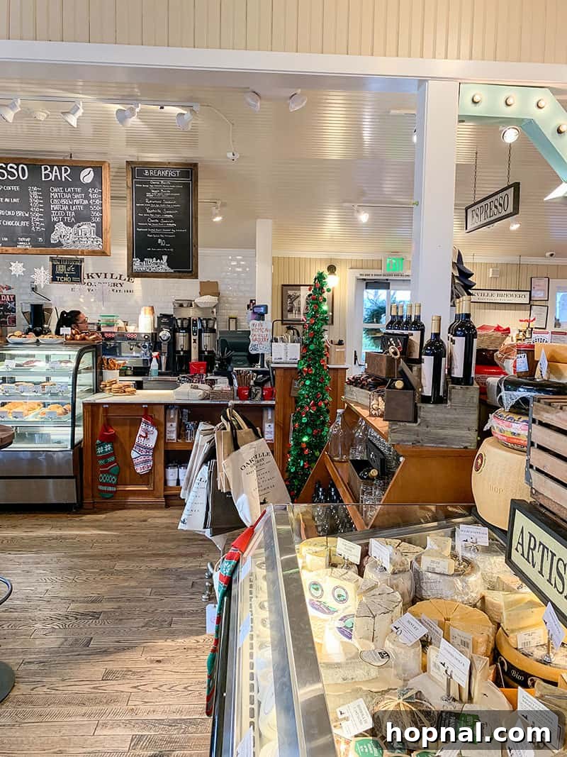 The rustic exterior of Oakville Grocery in Napa Valley