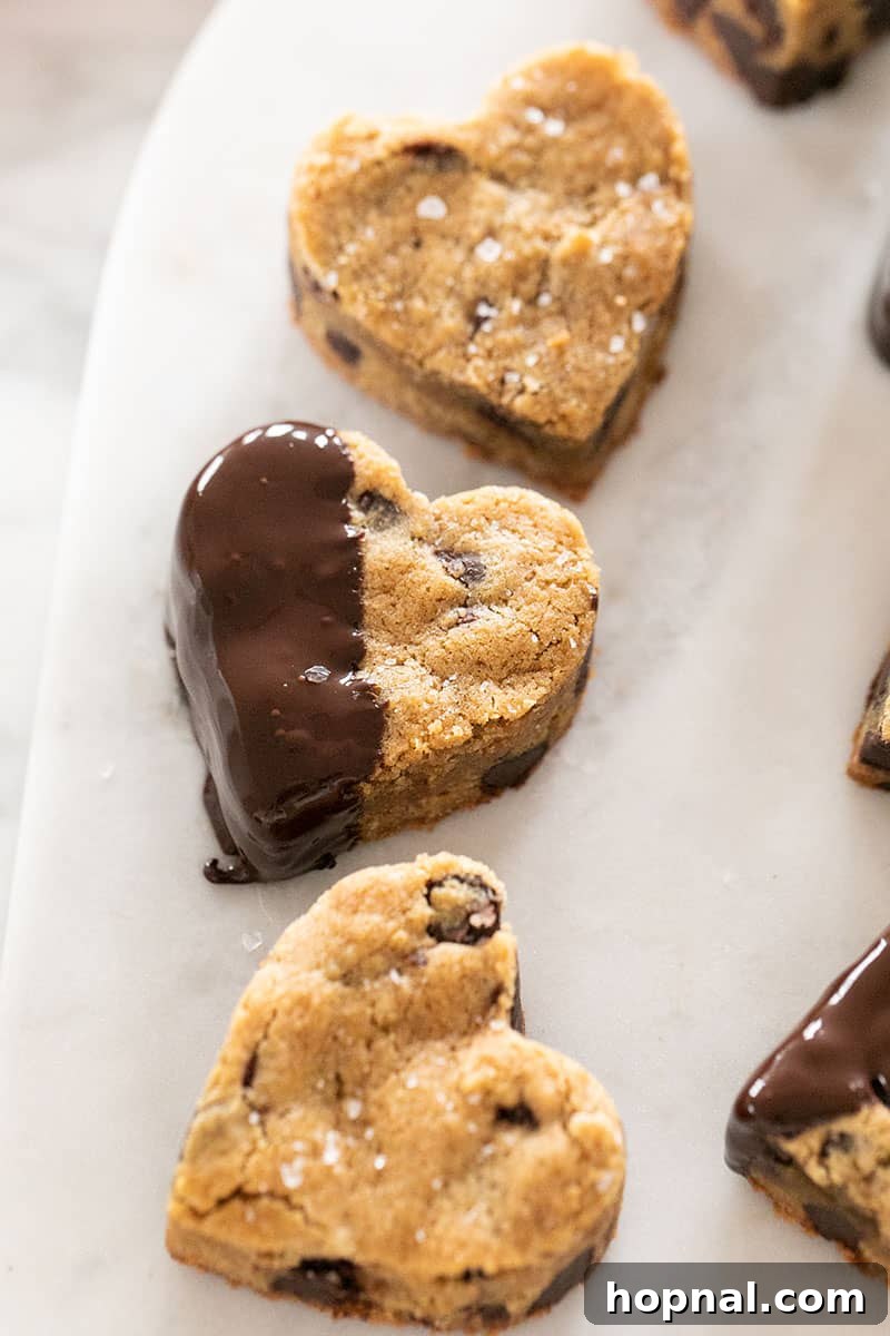Your Secret to Irresistible Blondies 11 Heart shaped blondies dipped in chocolate - baking powder and salt, cool completely
