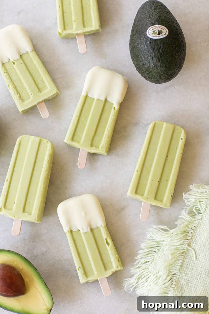 Whip Up Your Own Ice Pops 8 Creamy avocado homemade popsicles, a refreshing and unique tropical treat.
