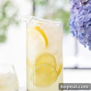 Zesty Homemade Lemonade Delight 6 Easy Homemade Lemonade in a pitcher with lemons.